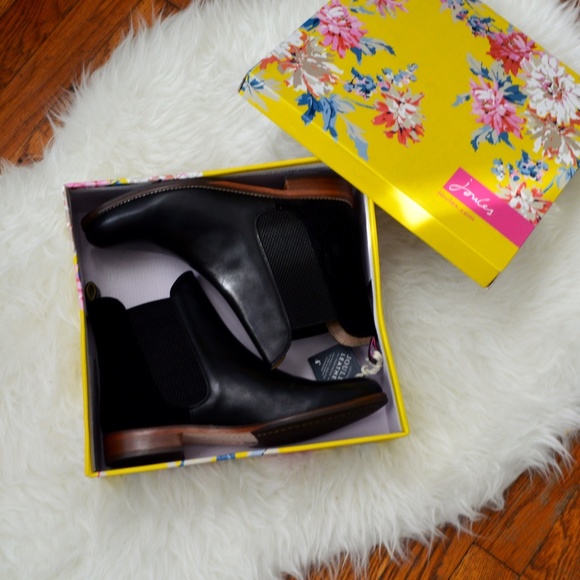 NWT | Joules Black Leather Chelsea Boot 9 - Picture 5 of 5